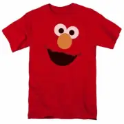 Sesame Street Elmo Face T Shirt Mens Licensed Classic TV Show Elmo Tee Red