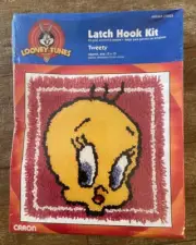 Looney Tunes Tweety Bird Latch Hook Kit Vintage 1997 Caron LT0003 13 x 13 New