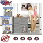 Lightweight Retractable Baby and Pet Gate with Scratch-Resistant Mesh Design