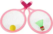 DECOMELODY Complete Children's Badminton Set 2 Rackets Balls Shuttlecocks for Indoor/Outdoor Play Coordination Skills