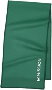 MISSION On-The-Go Cooling Towel - Soft, Lightweight Fabric - Cools Up Green