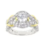 Bella Luce 2.92ctw Sterling Silver and 18k yellow gold silver ring size 10 NWT