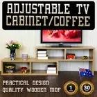 Enna 2 In 1 Multifunctional Adjustable TV Cabinet /Coffee Table /Display Shelf