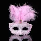 Party Mask Women Masquerade Luxury Peacock Feathers Half Face Mask Cosp_co