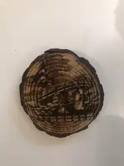 2.5” Hand Burned Pyrography Ornament- Original Composition-“To Get To You”