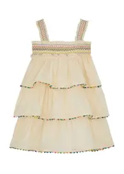 Zimmermann Kids Junie Tiered Cotton Dress - Cream - 10YR (10 Years) 10YR (10 years)