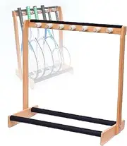Tennis Racket Storage Rack, Floor-Standing Badminton Racket Display Rack,Wood Tennis Racket Display Stand with Foam Arm, for Clubs Schools Tennis Courts Gymnasiums