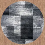 Brave Valiant Grey Round Rug