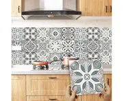 10pcs Moroccan Style Tile Wall Stickers Removable Decorative Kitchen Bathroom Stickers-Style 1