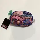 London SoHo New York Makeup Case Bag “Funktional” Bohemian Round Top Pink Purple