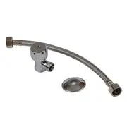 Mildon Cistern Stop with 300mm Water Hose Chrome 995WCH