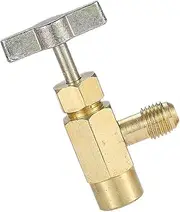 GLEAVI R134a Refrigerant Can Kit Tank Adapter for Ac Hose Refrigerant Fitting Self-sealing Valve Heavy Duty Brass