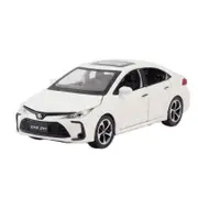 Catzon 1:32 Corolla Alloy Car Model with Pull-Back Functionality and Sound Light Effects-White