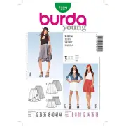 Burda Young Sewing Pattern 7229 Skirts Sizes 6-18