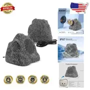 6.5" Waterproof Bluetooth Rock Speakers for Gardens & Pools - 400W Power