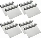 8 Pack Stainless Steel Food Scraper and Chopper Large Griddle Spatula Kitchen