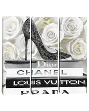 iCanvas iCanvas High Heel With White Flowers by Madeline Blake Canvas Art