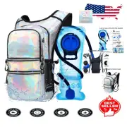 Festival Essential: 20L Water Backpack with 2L Hydration Bladder, Adjustable Fit