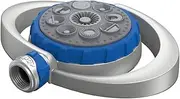 Orbit Metal 8-Pattern Turret Sprinkler – Adjustable Spray, Weighted Base, Covers Up to 35 ft (28252)