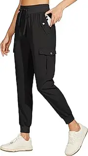 [WILLIT] Women's Hiking Pants Cargo Joggers Lightweight Quick Dry Athletic Workout Travel Casual Pants Pockets