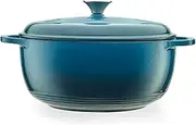 Mercer Culinary Enameled Cast Iron Round Dutch Oven, 6 qt., Turquoise