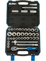 Draper Tools 1/2 Sq. Dr. Combined mm/Af Socket Set 41 Piece (82136)
