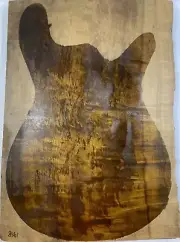 10mm Figure Les Paul Guitar Drop Top Golden Phoebe Wood Set Luthier Supply