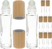MUCKLILY 10Pcs Roller Bottles Refillable Empty Perfume Containers for Essential Oils Travel Friendly Design Easy to Clean for DIY Fragrances and Oils
