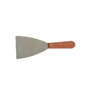Thunder Group SLTWBS004 4" Stainless Steel Pan Scraper w/ Wood Handle