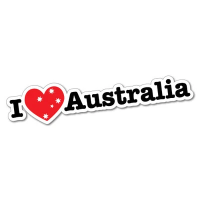 I Heart Australia Sticker Aussie Car Flag 4x4 Funny Ute #5087EN