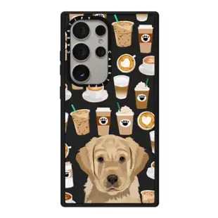 Galaxy S24 Ultra 強悍防摔手機殼 Labrador Puppy coffee clear cell phone case gifts for unique dog breeds