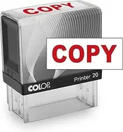 SoFFXia Copy Self Inking Rubber Stamp - Refillable Stampers for Office - Business, Accounting, Bookkeeping, Coding, Legal, Notary, Work, Ordering, Inventory Stamps - Red Ink