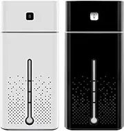 SWOOMEY Mini Diffuser Humidifier Noiseless Cool Mist Air Humidifier for Home Office Car Stylish Black Design with LED Night Light for Freshening Air and Aromatherapy