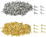500 PCS Paper Fasteners, Brass Plated Scrapbooking Brads round Metal Brads with