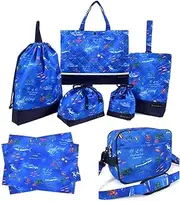 [COLORFUL CANDY STYLE] NT181600 Kindergarten Entrance 7-Piece Set, Water Repellent, Lightweight Type (Lesson Bag and Reflector), Lesson Bag, Kindergarten Bag, Shoe Case, Gymnastics Clothing Bag, Lunch