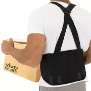 Back Brace Lower Lumbar Support Waist Suspender Belt Heavy Duty Lifting LARGE