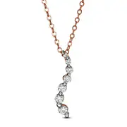 0.25 CT. T.W. Journey Natural Diamond Pendant in 14K Rose Gold