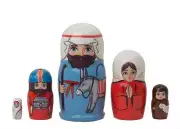 Handpainted Baby Jesus Nesting Doll 5pc Tallest 4" 100% Natural Linden Wood