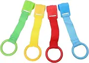 MOLUCKFU 4pcs Pull Rings Portable Crib Hanging Ring Walking Assistant Early Development Tools for Infants Adjustable Walking Leash Trainer for Cribs
