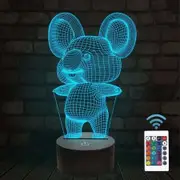 3D Powered USB Table Lamp Visual Illusion Australian Koala 16 Colors Perfect Gift