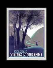 1933 Belgium, Visit L'Ardenne - Matted for 11x14 Frame