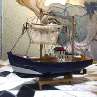 在飛比找樂天市場購物網優惠-漁船帆船模型船擺件打魚船實木船地中海家居裝飾品禮品工藝品