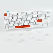 JOLINTAL 126 Keys PBT White Keycaps, Gradient Blue Character Keycaps, XDA Profile Keycaps Dye Sublimation English Keycaps Set, Cherry MX Switch Keycaps for Mechanical Gaming Keyboard (Planet)