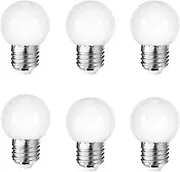 LED Night Light Bulb G14 G45 Light Bulbs 1 Watt Low Wattage Globe Small Light Bulbs 10W Equivalent E27 Medium Screw Base Bathroom Vanity Porch Outdoor String Light Bulbs (Warm White 1W)