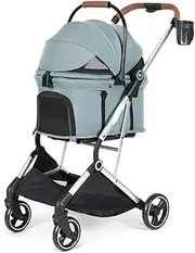 Pet Stroller Dog Stroller Cat Stroller Dog Cat Pet Stroller Fast Folding Dog Stroller Carriage for Small Medium Sized Pet Gear Stroller, 44lbs Load Capacity Dog Pram Dog Cat(Color:A)