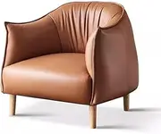 Sofas and Couches Leather Sofa Modern Minimalist Solid Wood Sofa Chair Nordic Small Apartment Living Room Light Luxury Single Sofa for Living Room Corner Chair Bedroom Salon Office