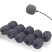 10x Headset Microphone Windscreen Filter Black Sponge Foam Wind Shield Mic Cover