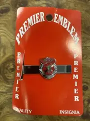 Silver Fire Department Scroll Tie Bar