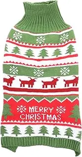 Totority Christmas Elk Pattern Pet Sweater Soft Comfortable Dog Clothes for Festive Parties Warm Durable Knit Outfit for Dogs for Christmas Celebrations and Daily Wear