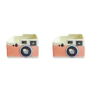 2x Urban 10cm Retro Camera Ceramic Planter Home/Garden Decor Flower Pot Pink